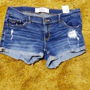 Hollister ripped jeans shorts.